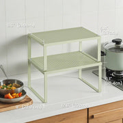 Set of 2 Metal Spice Racks for Kitchen Cupboards and Worktops Space Saving by Songmics