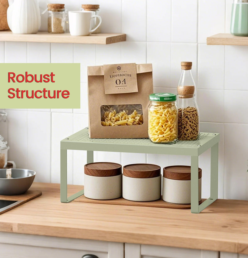 Set of 2 Metal Spice Racks for Kitchen Cupboards and Worktops Space Saving by Songmics