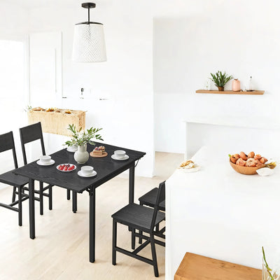 Extendable Drop Leaf Dining Table for Small Spaces Compact Folding Design by Vasagle