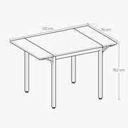 Extendable Drop Leaf Dining Table for Small Spaces Compact Folding Design by Vasagle