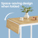 Drop Leaf Folding Dining Table Space Saving Extendable Design for Small Rooms by Vasagle