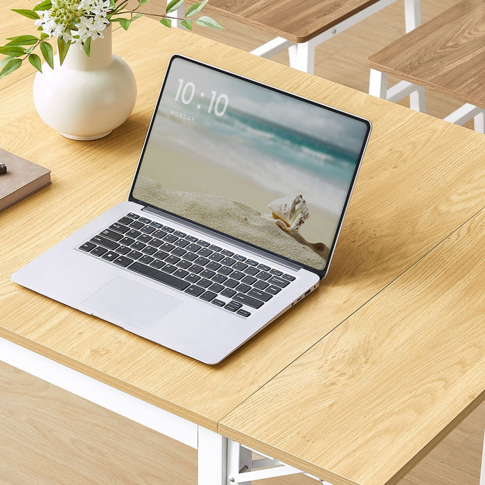 Drop Leaf Folding Dining Table Space Saving Extendable Design for Small Rooms by Vasagle