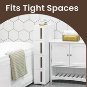 Slim Storage Trolley with 4 Drawers and Wheels for Kitchen or Bathroom by Songmics