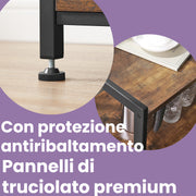 Rustic Brown Kitchen Bakers Rack with Storage Shelves Baskets and Hooks by Vasagle