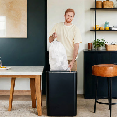 Drawstring Bin Bags for 15-20L Kitchen Bins Strong Leakproof and Pre-Separated by Songmics