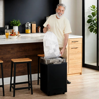 Drawstring Bin Bags for 15 to 20 Litre Kitchen Bins Strong and Pre Separated by Songmics