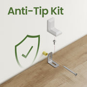 Large Wooden Bookshelf with Doors and Open Storage for Home Office or Living Room by Vasagle