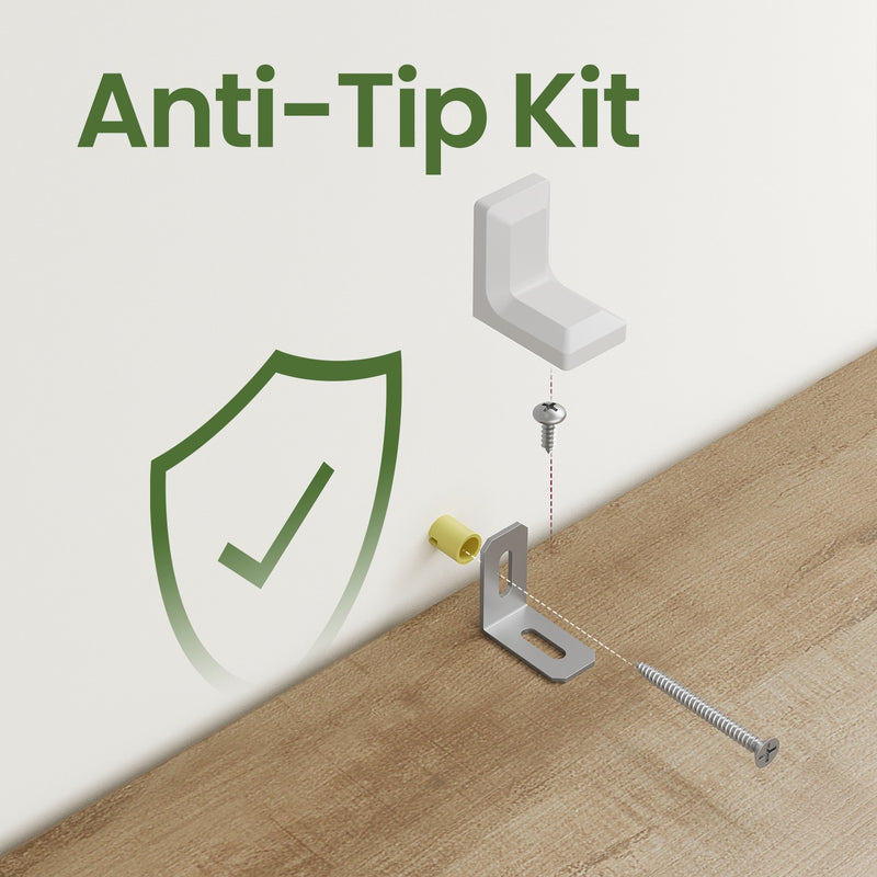 Large Wooden Bookshelf with Doors and Open Storage for Home Office or Living Room by Vasagle