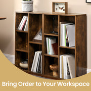 Kids Wooden Bookcase with 5 Storage Compartments for Bedroom or Playroom by Vasagle