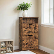 Shoe Storage Cabinet with Adjustable Dividers Holds 8 to 12 Pairs by Vasagle