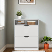 Shoe Storage Cabinet With Adjustable Dividers Fits 11 to 16 Pairs by Vasagle