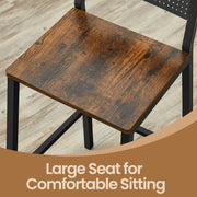 Set of 2 Bar Stools with Backrest for Kitchen Island or Dining Room by Vasagle