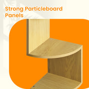 5 Tier Floating Corner Shelf for Wall Mounted Storage in Bedroom or Living Room by Vasagle