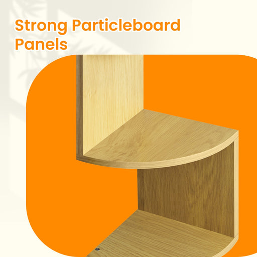 5 Tier Floating Corner Shelf for Wall Mounted Storage in Bedroom or Living Room by Vasagle