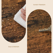 Set of 2 Tall Bar Stools with Backrest for Kitchen Island or Home Bar by Vasagle