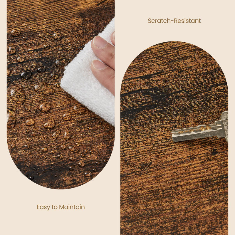 Set of 2 Tall Bar Stools with Backrest for Kitchen Island or Home Bar by Vasagle