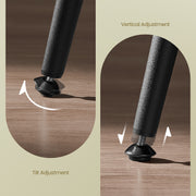 Set of 2 Counter Height Bar Stools with Synthetic Leather Seats for Kitchen by Vasagle