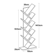 9 Tier Tree Bookshelf Large Freestanding Bookcase for Home Office or Living Room by Vasagle