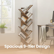 9 Tier Tree Bookshelf Large Freestanding Bookcase for Home Office or Living Room by Vasagle