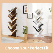 9 Tier Tree Bookshelf Large Space Saving Bookcase for Home or Office by Vasagle