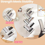 9 Tier Tree Bookshelf Large Space Saving Bookcase for Home or Office by Vasagle