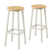 Set of 2 Rustic Kitchen Bar Stools with Sturdy Footrest by Vasagle VASAGLE