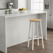 Set of 2 Rustic Kitchen Bar Stools with Sturdy Footrest by Vasagle VASAGLE