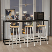 Set of 2 Rustic Kitchen Bar Stools with Sturdy Footrest by Vasagle VASAGLE