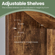 6 Tier Bookshelf with Open Shelves for Home Office or Living Room Storage by Vasagle