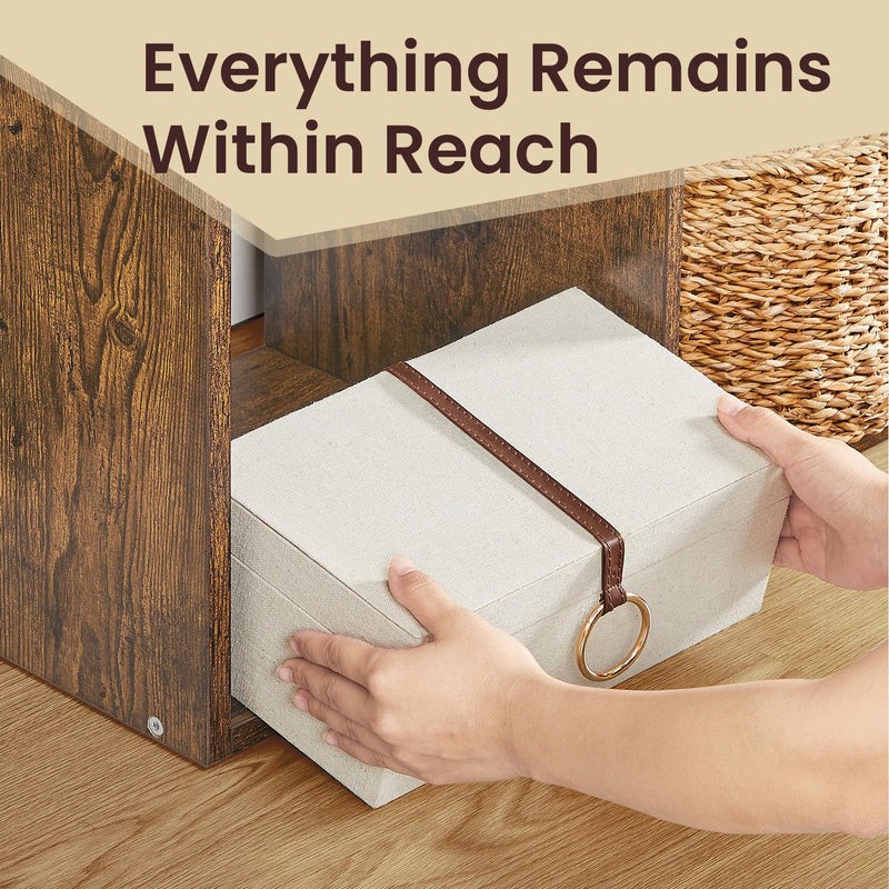 10 Cube Shelving Unit Bookcase Storage Organiser for Living Room and Office by Vasagle