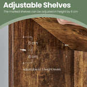 Tall 6 Shelf Bookcase for Home Office or Living Room Storage Display by Vasagle, 24x40x178.5cm