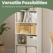 6 Tier Wooden Bookcase with Open Shelves for Home Office or Living Room by Vasagle