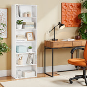 6 Tier Wooden Bookcase with Open Shelves for Home Office or Living Room by Vasagle