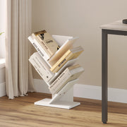 5 Tier Tree Shaped Corner Bookshelf Space Saving Display Shelf for Bedroom by Vasagle