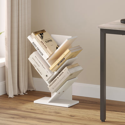 5 Tier Tree Shaped Corner Bookshelf Space Saving Display Shelf for Bedroom by Vasagle