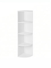 4 Tier Corner Shelf Unit with Rustic Wood Look for Living Room or Office by Vasagle VASAGLE