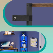 5 Tier Corner Bookcase with Adjustable LED Lights for Living Room or Bedroom by Vasagle