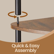 5 Tier Corner Shelf Unit with Quick Tool Free Assembly for Living Room or Office by Songmics Home