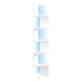 5-Tier Wall Mounted Corner Shelf with LED Lights for Home Décor by VASAGLE VASAGLE