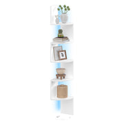 5-Tier Wall Mounted Corner Shelf with LED Lights for Home Décor by VASAGLE VASAGLE