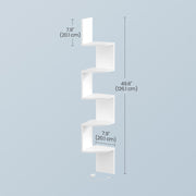 5-Tier Wall Mounted Corner Shelf with LED Lights for Home Décor by VASAGLE VASAGLE