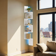 5-Tier Wall Mounted Corner Shelf with LED Lights for Home Décor by VASAGLE VASAGLE