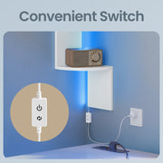 5-Tier Wall Mounted Corner Shelf with LED Lights for Home Décor by VASAGLE VASAGLE