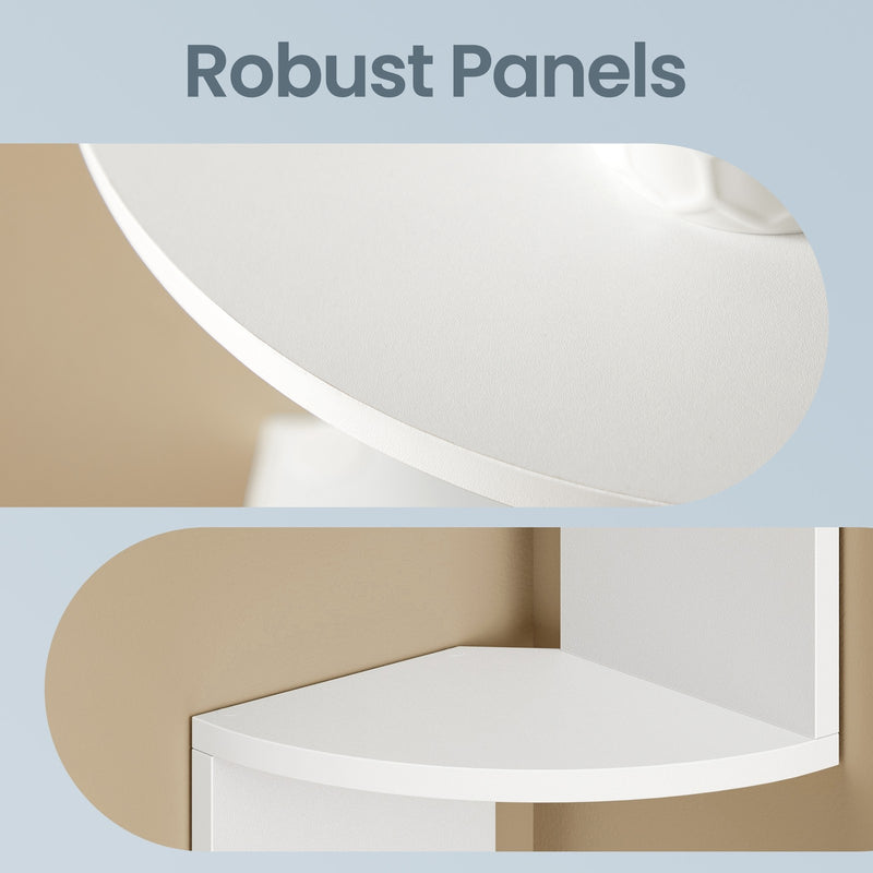 5-Tier Wall Mounted Corner Shelf with LED Lights for Home Décor by VASAGLE VASAGLE