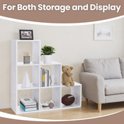 Staircase Bookcase Storage Shelf Unit with Open Display for Home or Office by Vasagle