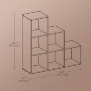 Staircase Bookcase Storage Shelf Unit with Open Display for Home or Office by Vasagle