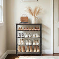 5 Tier Shoe Rack with Steel Frame and Fabric Shelves for Hallway or Bedroom by Vasagle