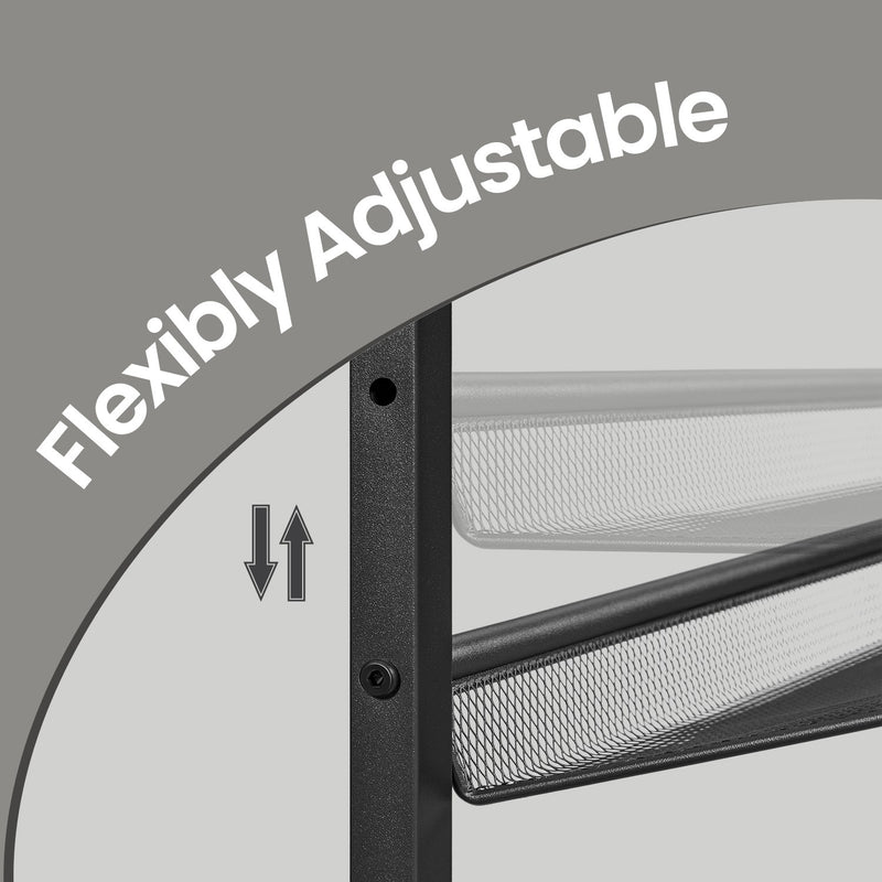 5 Tier Freestanding Shoe Rack with Storage Shelves and Top for Entryway or Closet by Vasagle