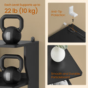 7 Tier Vertical Shoe Rack with Hooks Slim Narrow Storage Tower for Entryway by Vasagle