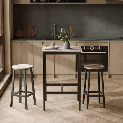 Tall Bar Table for Breakfast and Dining with Sturdy Frame and Rustic Finish by Vasagle